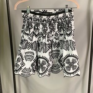 EMBROIDERED ZARA SKATER SKIRT